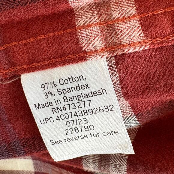 Upcycled Unisex Plaid Flannel Shirt Santa’s Favorite Graphic Christmas Patchwork - Picture 6 of 6